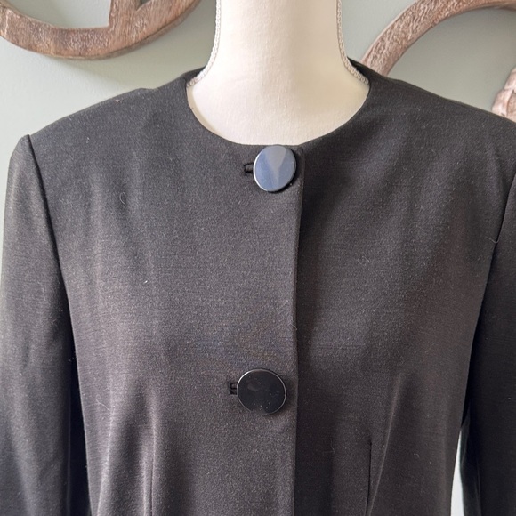 Armani Collezioni Black Peplum Blazer size 12 - Picture 3 of 9